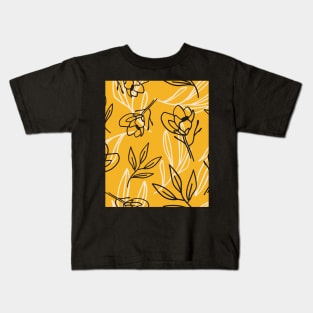 Drawing Flowers Pattern Kids T-Shirt